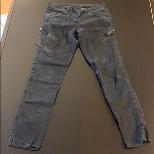 Topshop petite black cargo skinny jeans size 6